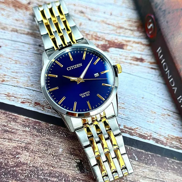Đồng Hồ Nam Citizen Quartz BI5006-81L Màu Xanh Bạc