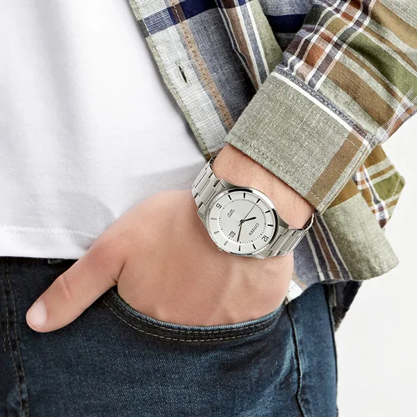 Đồng Hồ Nam Citizen Quartz Men Watch BD0041-89A Màu Bạc