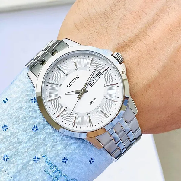 Đồng Hồ Nam Citizen Quartz Men Watch BF2011-51A Màu Bạc