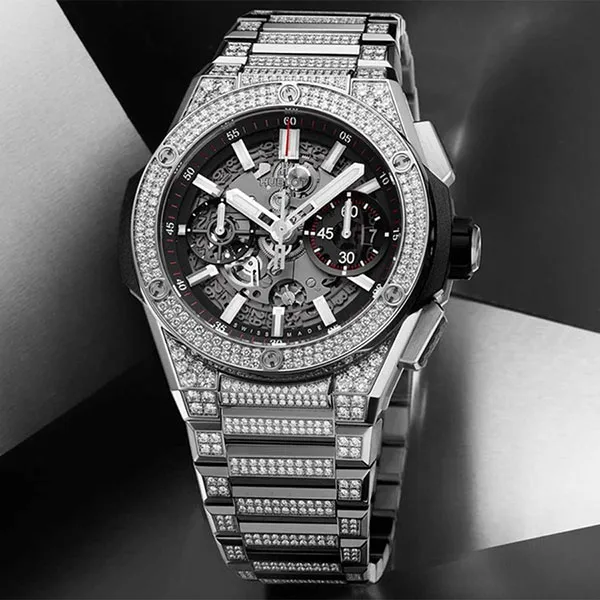 Đồng Hồ Nam Hublot Integral Titanium Jewellery 451.NX.1170.NX.9804 Màu Bạc