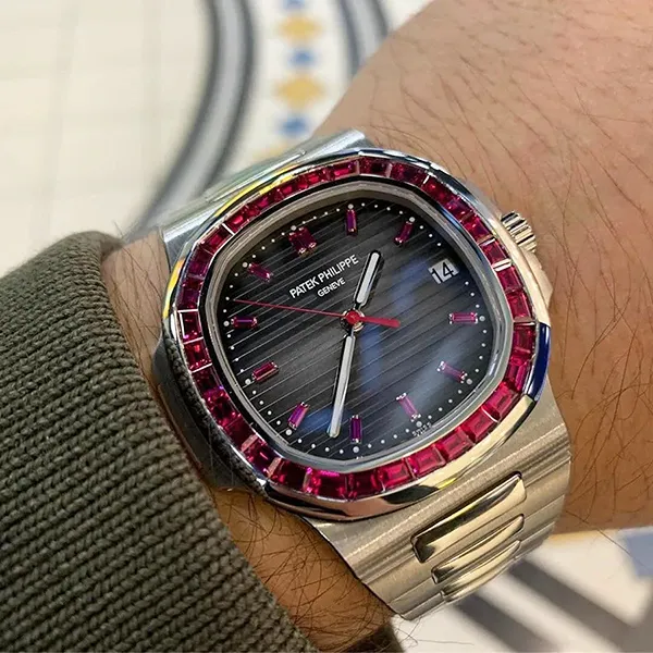 Đồng Hồ Nam Patek Philippe Nautilus5711/112P-001 Ruby Màu Bạc - Đồng hồ - Vua Hàng Hiệu