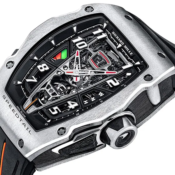 Đồng Hồ Nam Richard Mille Automatic Winding Tourbillon McLaren Speedtail RM 40-01 Màu Đen Xám