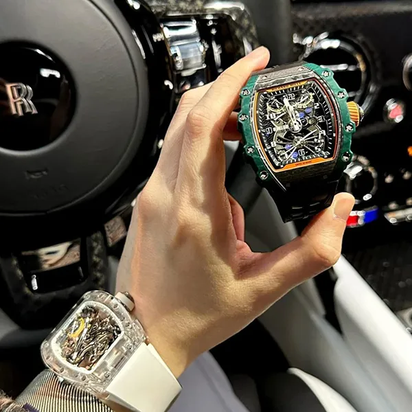 Đồng Hồ Nam Richard Mille Tourbillon Aerodyne Green TPT RM21-02 Màu Xanh Green - Đồng hồ - Vua Hàng Hiệu