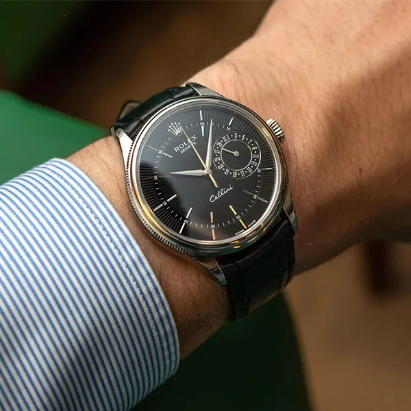 Đồng Hồ Nam Rolex Cellini Date 39mm White Gold Black Brown 50519-0014 Màu Đen Bạc - Đồng hồ - Vua Hàng Hiệu