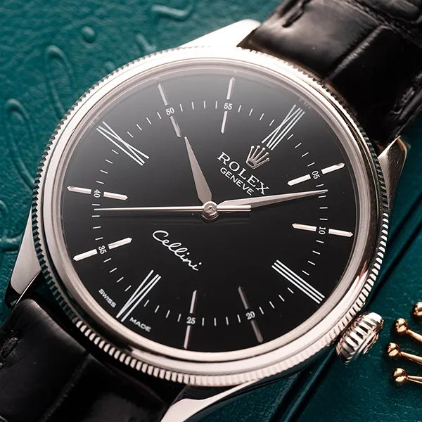 Đồng Hồ Nam Rolex Cellini Time 39mm White Gold Black Brown Strap 50509-0022 Màu Nâu - Đồng hồ - Vua Hàng Hiệu