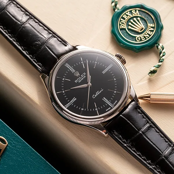 Đồng Hồ Nam Rolex Cellini Time 39mm White Gold Black Brown Strap 50509-0022 Màu Nâu - Đồng hồ - Vua Hàng Hiệu