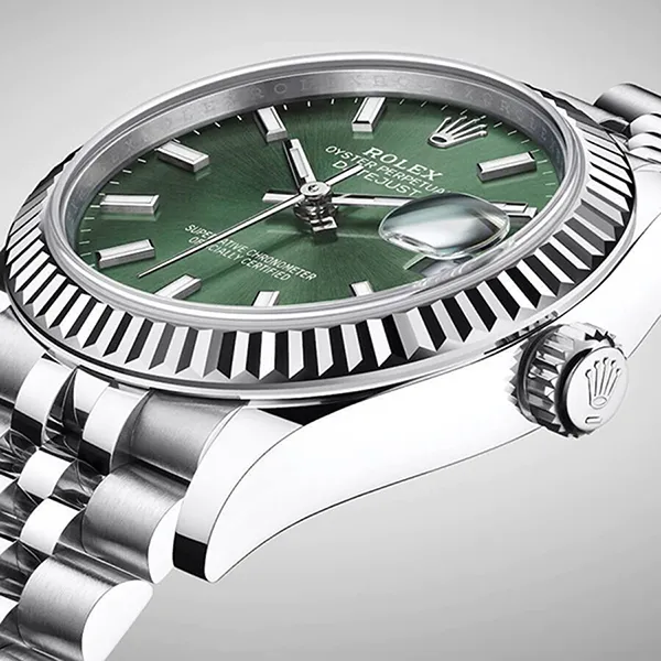 Đồng Hồ Nam Rolex Datejust 36 Olive Green Oyster 126234-0052 Màu Bạc