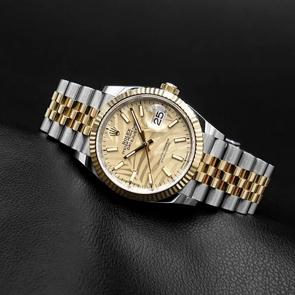 Đồng Hồ Nam Rolex Datejust 36mm 126233-0037 Palm Màu Demi (Vàng - Bạc)