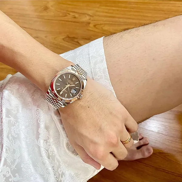 Đồng Hồ Nam Rolex Datejust 41mm 126331-0002 Choco Màu Bạc Nâu - Đồng hồ - Vua Hàng Hiệu