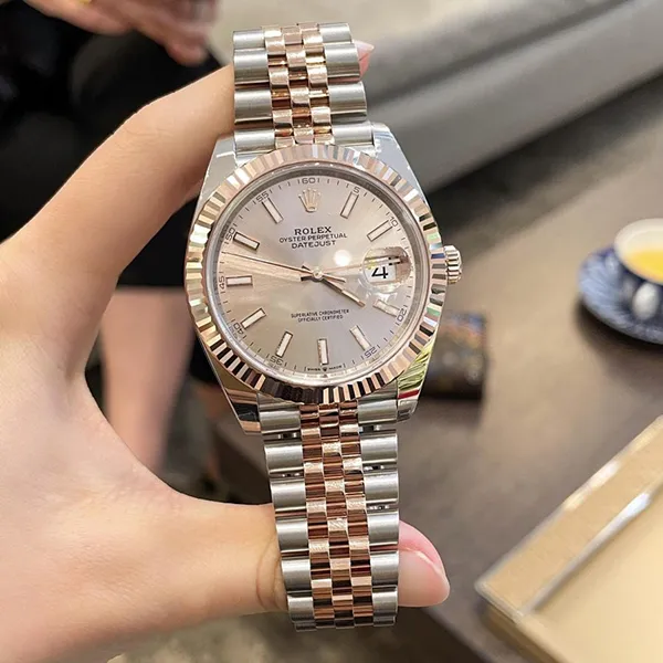 Đồng Hồ Nam Rolex Datejust 41mm 126331-0010 Sundust Màu Bạc/Vàng Hồng - Đồng hồ - Vua Hàng Hiệu
