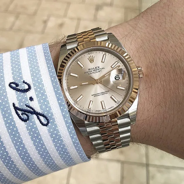 Đồng Hồ Nam Rolex Datejust 41mm 126331-0010 Sundust Màu Bạc/Vàng Hồng - Đồng hồ - Vua Hàng Hiệu