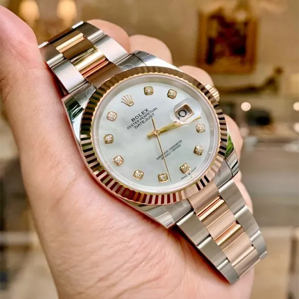 Đồng Hồ Nam Rolex Datejust 41mm 126331-0013 MOP Màu Bạc Vàng Hồng - Đồng hồ - Vua Hàng Hiệu
