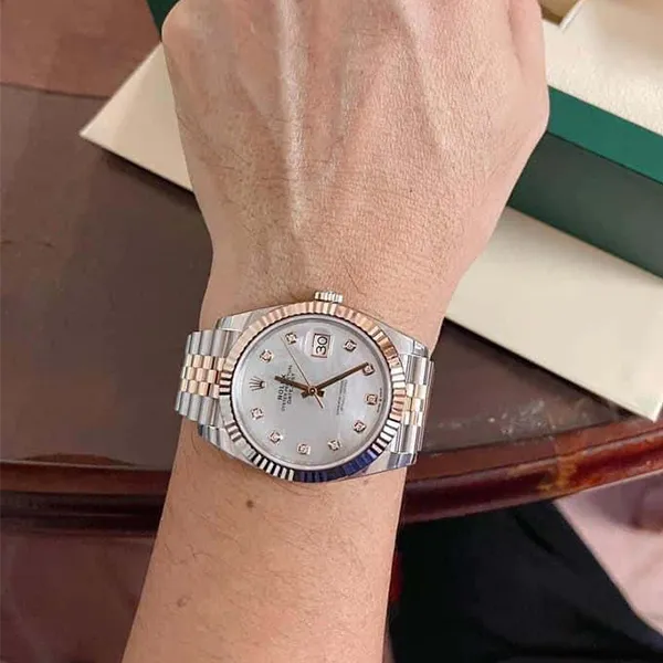 Đồng Hồ Nam Rolex Datejust 41mm 126331-0014 MOP Màu Bạc Vàng Hồng - Đồng hồ - Vua Hàng Hiệu