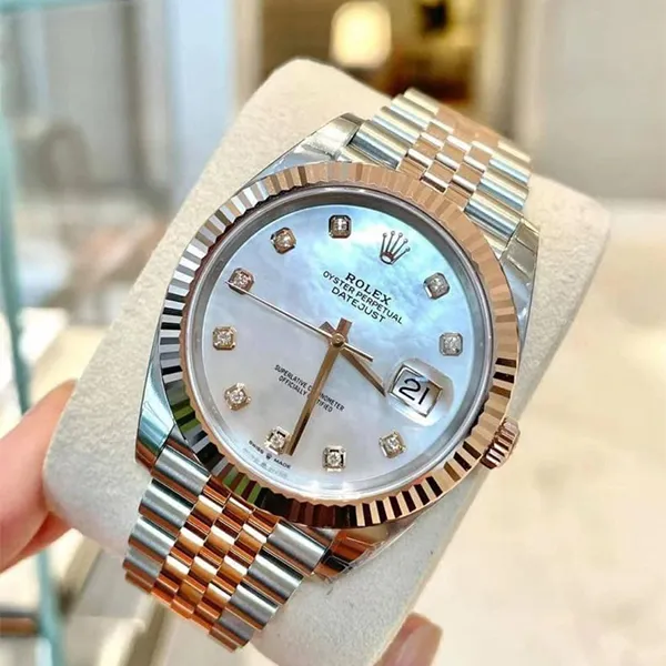 Đồng Hồ Nam Rolex Datejust 41mm 126331-0014 MOP Màu Bạc Vàng Hồng - Đồng hồ - Vua Hàng Hiệu
