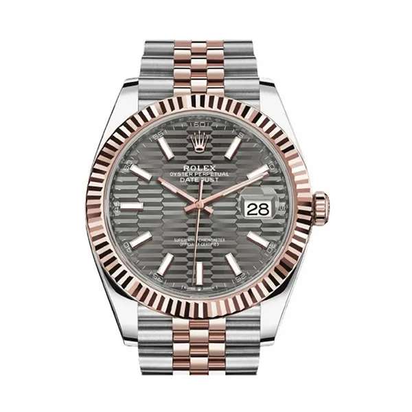 Đồng Hồ Nam Rolex Datejust 41mm 126331-0020 Grey Motif Màu Bạc/Vàng Hồng - Đồng hồ - Vua Hàng Hiệu