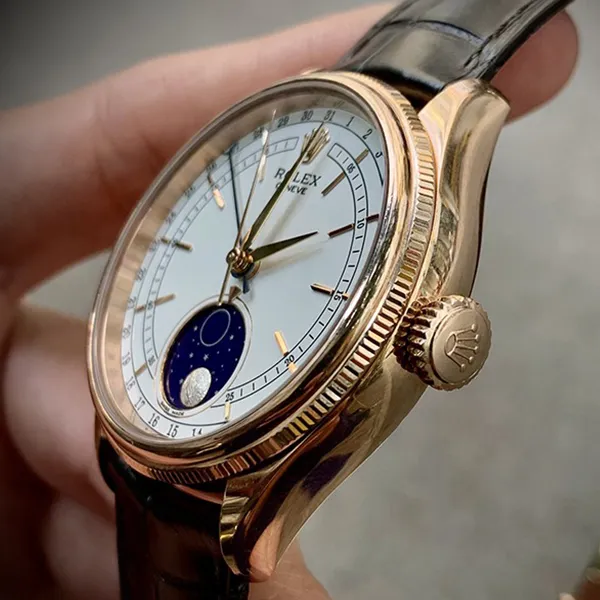 Đồng Hồ Nam Rolex Cellini Moonphase 39mm 50535-0002 Màu Đen Vàng Hồng - Đồng hồ - Vua Hàng Hiệu