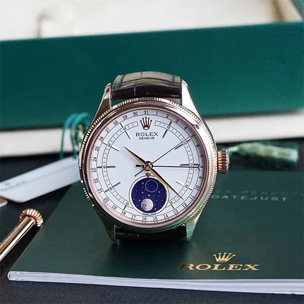 Đồng Hồ Nam Rolex Cellini Moonphase 39mm 50535-0002 Màu Đen Vàng Hồng - Đồng hồ - Vua Hàng Hiệu
