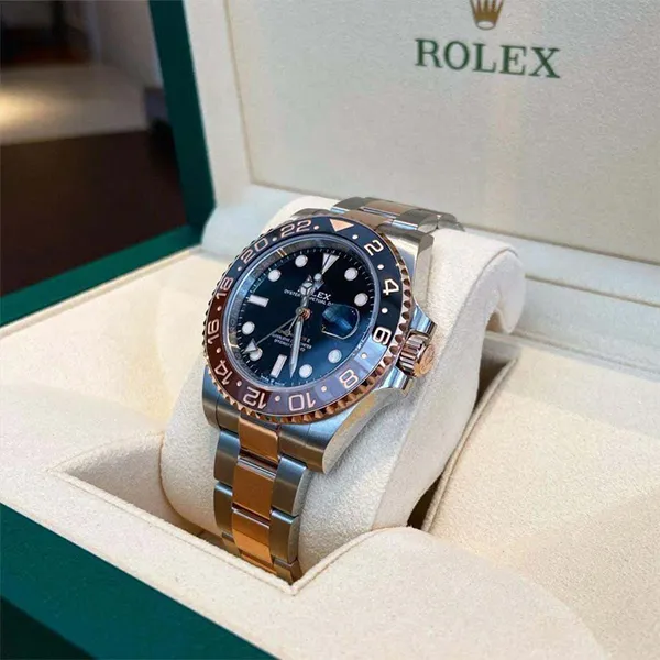 Đồng Hồ Nam Rolex GMT Master II Stainless Steel Rose Gold Black 126711CHNR-0002 Màu Bạc Vàng Hồng - Đồng hồ - Vua Hàng Hiệu