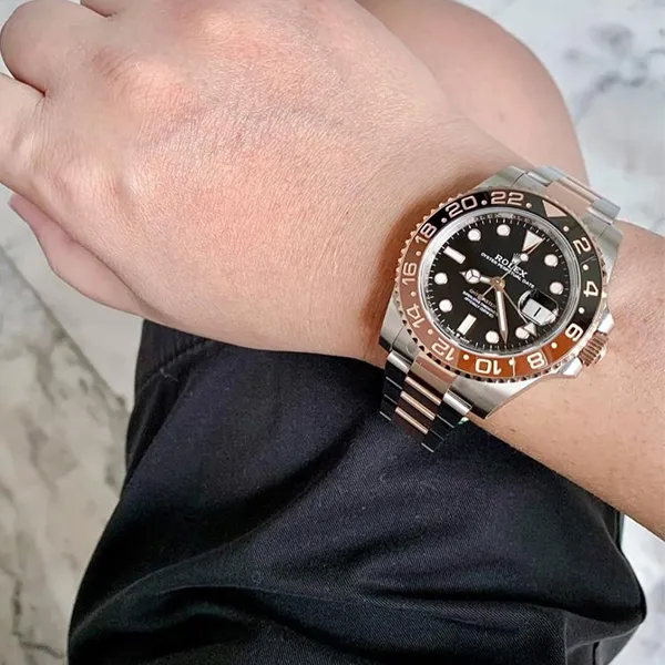Đồng Hồ Nam Rolex GMT Master II Stainless Steel Rose Gold Black 126711CHNR-0002 Màu Bạc Vàng Hồng - Đồng hồ - Vua Hàng Hiệu