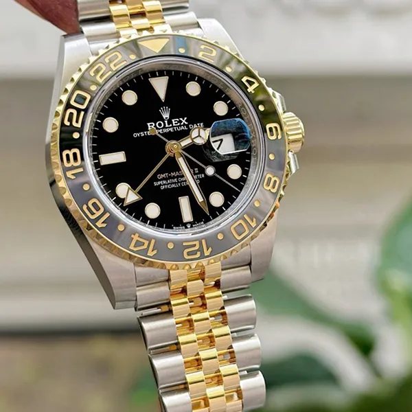 Đồng Hồ Nam Rolex GMT-Master II Yellow Gold/Steel Black Dial Ceramic Bezel Oyster Brace 126713GRNR-0001 Đen Vàng - Đồng hồ - Vua Hàng Hiệu