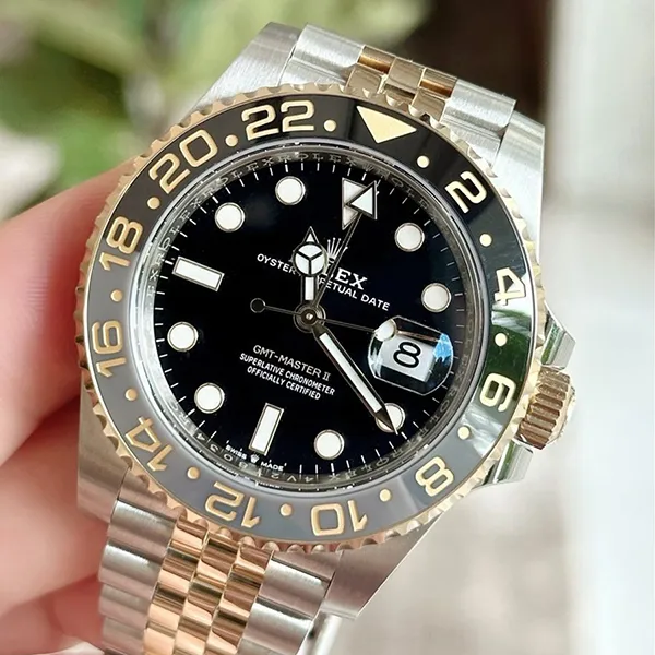 Đồng Hồ Nam Rolex GMT-Master II Yellow Gold/Steel Black Dial Ceramic Bezel Oyster Brace 126713GRNR-0001 Đen Vàng - Đồng hồ - Vua Hàng Hiệu