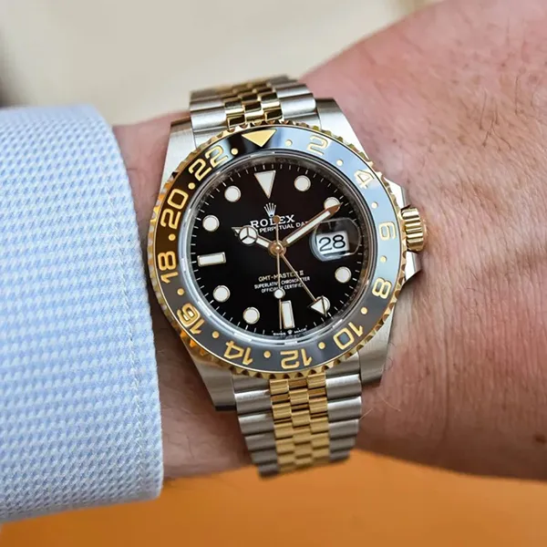 Đồng Hồ Nam Rolex GMT-Master II Yellow Gold/Steel Black Dial Ceramic Bezel Oyster Brace 126713GRNR-0001 Đen Vàng - Đồng hồ - Vua Hàng Hiệu