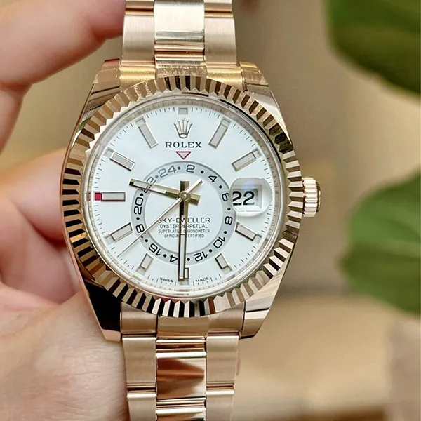 Đồng Hồ Nam Rolex Sky Dweller 42mm White 326935-0005 Màu Vàng Hồng - Đồng hồ - Vua Hàng Hiệu