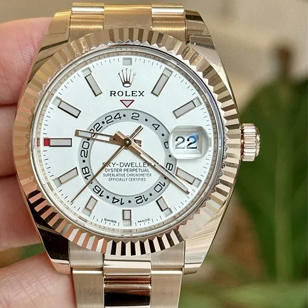 Đồng Hồ Nam Rolex Sky Dweller 42mm White 326935-0005 Màu Vàng Hồng - Đồng hồ - Vua Hàng Hiệu