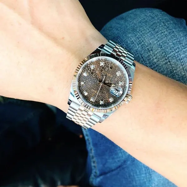 Đồng Hồ Rolex Steel Everose Rolesor Datejust 36mm Chocolate Dial 126231 Màu Bạc Vàng Hồng