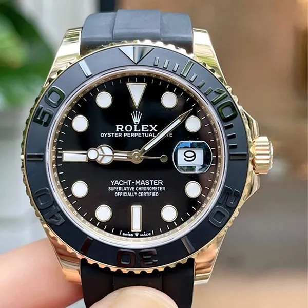 Đồng Hồ Nam Rolex Yacht-Master 42mm Yellow Gold 226658-0001 Màu Đen Vàng