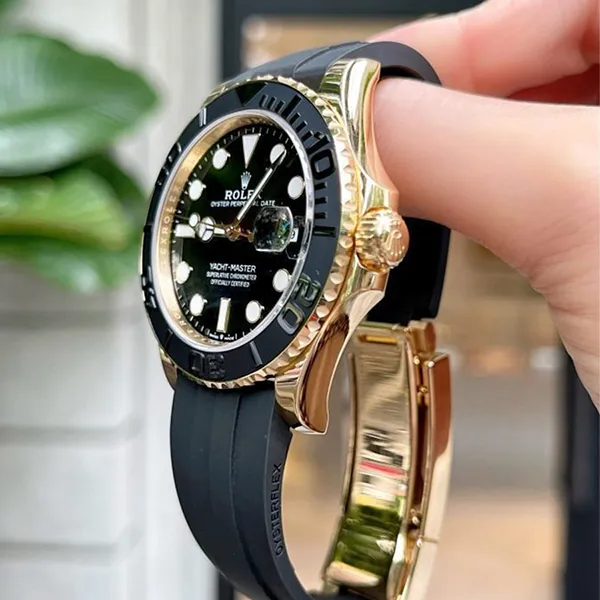 Đồng Hồ Nam Rolex Yacht-Master 42mm Yellow Gold 226658-0001 Màu Đen Vàng
