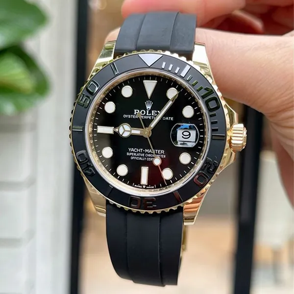 Đồng Hồ Nam Rolex Yacht-Master 42mm Yellow Gold 226658-0001 Màu Đen Vàng
