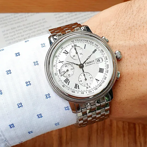 Đồng Hồ Nam Tissot Automatic Chronograph T045.427.11.033.00 Màu Trắng Bạc - Đồng hồ - Vua Hàng Hiệu