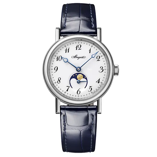 Đồng Hồ Nữ Breguet Classique Automatic Moonphase 30mm 9087BB/29/964 Màu Xanh Bạc