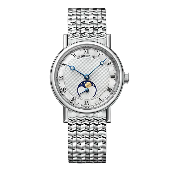 Đồng Hồ Nữ Breguet Classique Automatic Moonphase 9087BB/52/BC0 Màu Bạc