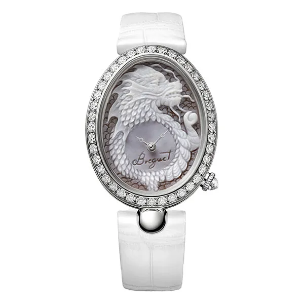 Đồng Hồ Nữ Breguet Reine De Naples Cammea 8958BB/55/974 11/D00D Màu Trắng Bạc
