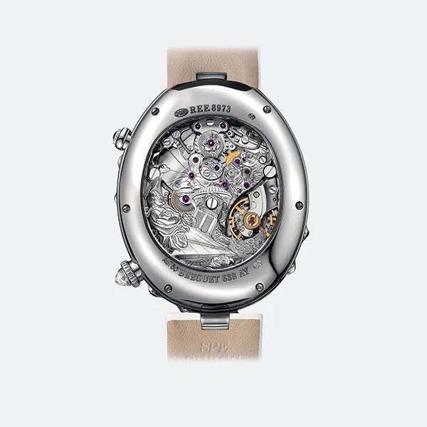 Đồng Hồ Nữ Breguet Reine De Naples Grande Complication 8973BB/6S/8H4/SD0D3L Màu Xanh Bạc