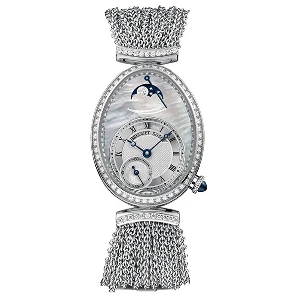 Đồng Hồ Nữ Breguet Reine De Naples Power Reserve Ladies 8908BB/5T/J70/D0DD Màu Bạc