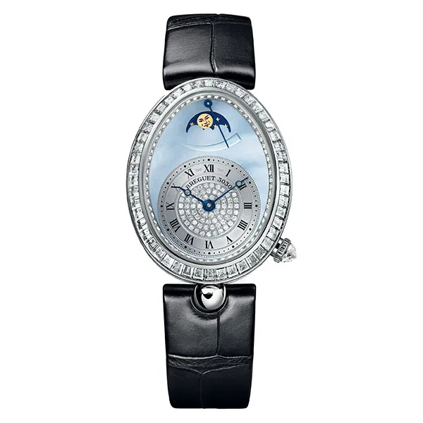 Đồng Hồ Nữ Breguet Reine De Naples Power Reserve Ladies 8909BB/VD/964/D00D3L Màu Đen Xanh