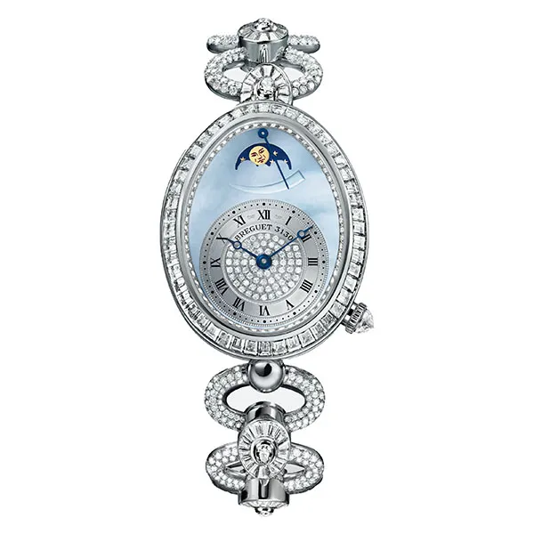 Đồng Hồ Nữ Breguet Reine De Naples Power Reserve Ladies 8909BB/VD/J29/DDDD Màu Xanh Bạc