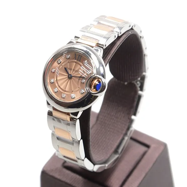 Đồng Hồ Nữ Cartier Ballon Bleu De 28mm WE902052 Màu Demi (Vàng Hồng – Bạc)