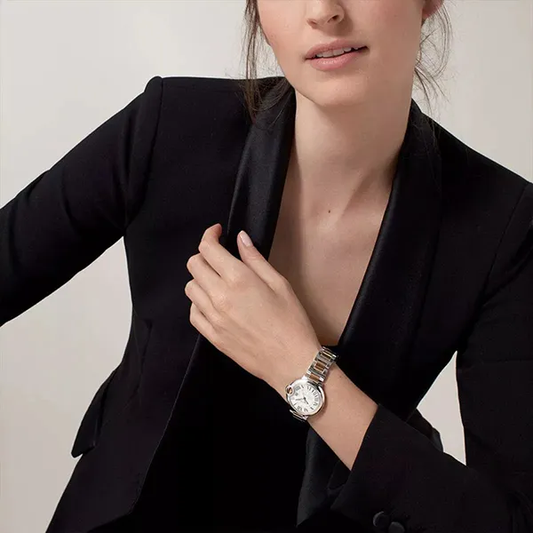 Đồng Hồ Nữ Cartier Ballon Bleu De 33mm W2BB0002 Màu Bạc Vàng