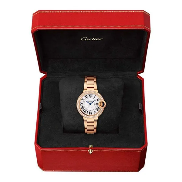 Đồng Hồ Nữ Cartier Ballon Bleu De 33mm WE902064 Rose Màu Trắng / Vàng Hồng