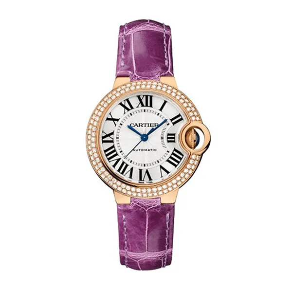 Đồng Hồ Nữ Cartier Ballon Bleu De 33mm WE902066 Violet Màu Tím / Vàng Hồng - Đồng hồ - Vua Hàng Hiệu