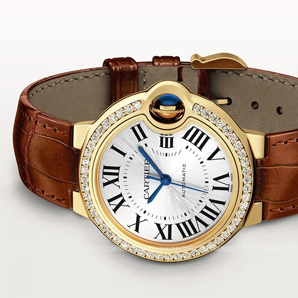 Đồng Hồ Nữ Cartier Ballon Bleu De 33mm WJBB0040 Brown Màu Nâu Vàng