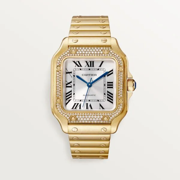Đồng Hồ Nữ Cartier Santos De Cartier WJSA0010 35,1mm Màu Vàng Trắng - Đồng hồ - Vua Hàng Hiệu
