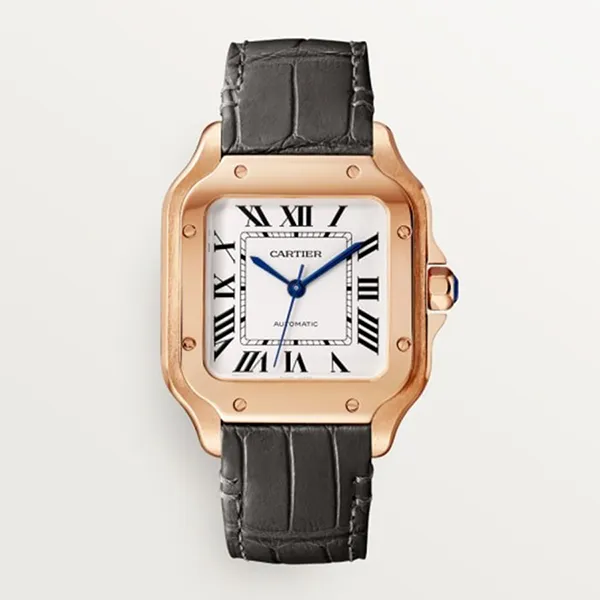 Đồng Hồ Nữ Cartier Santos De WGSA0028 35,1mm Màu Xám/ Vàng Hồng - Đồng hồ - Vua Hàng Hiệu