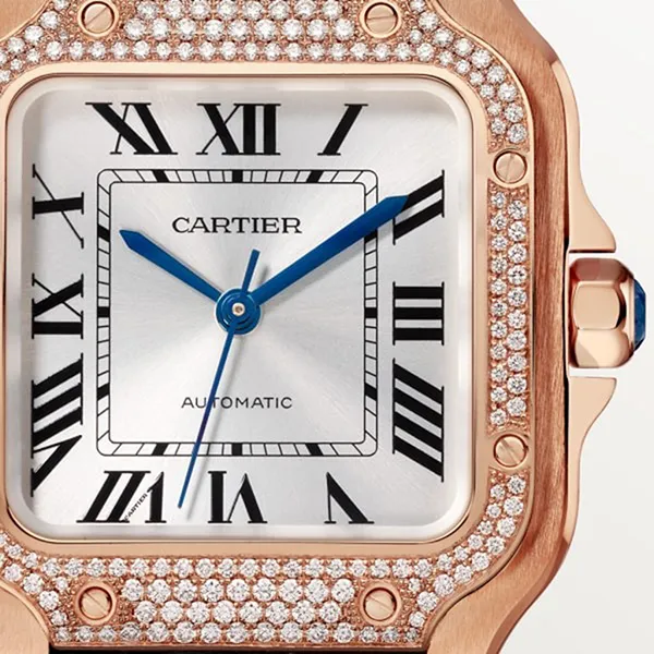 Đồng Hồ Nữ Cartier Santos De WJSA0012 35,1mm Màu Đen / Vàng Hồng - Đồng hồ - Vua Hàng Hiệu