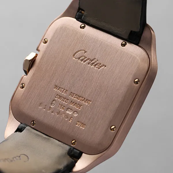 Đồng Hồ Nữ Cartier Santos Dumont W2009251 38.5mm Màu Nâu/ Vàng Hồng