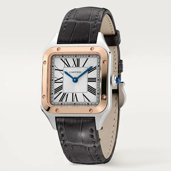 Đồng Hồ Nữ Cartier Santos Dumont W2SA0012 38mm Màu Đen/ Vàng Hồng